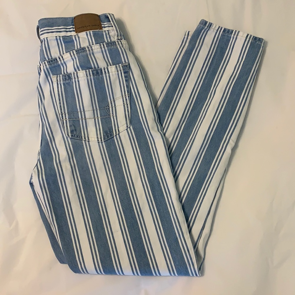 American Eagle Stripped Denim Jeans 🦅